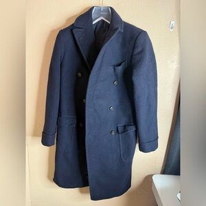 Suit Supply Cashmere Wool Double Breasted Overcoat